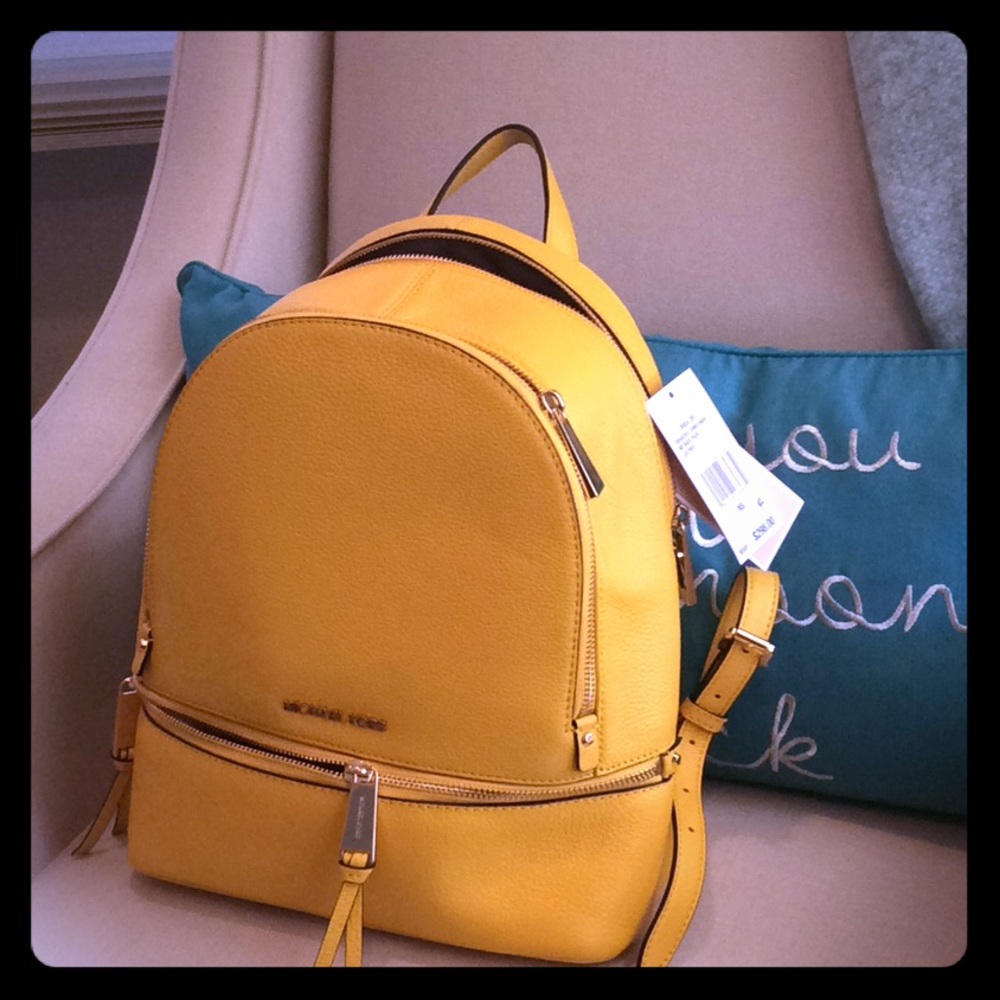 Michael Kors Yellow Backpack purse
